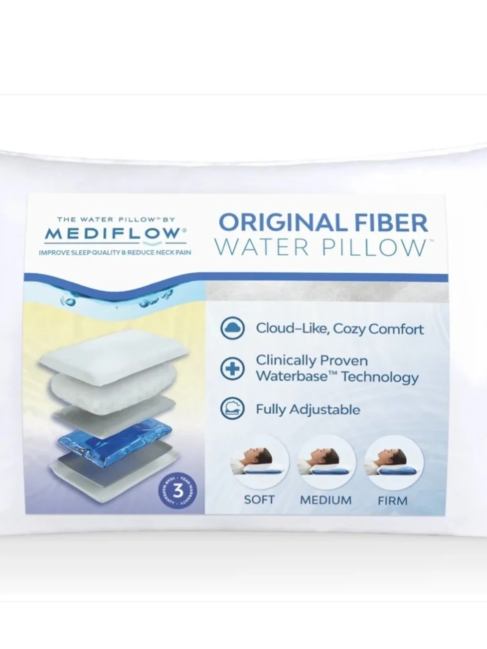 Original Fiber Water Pillow - White